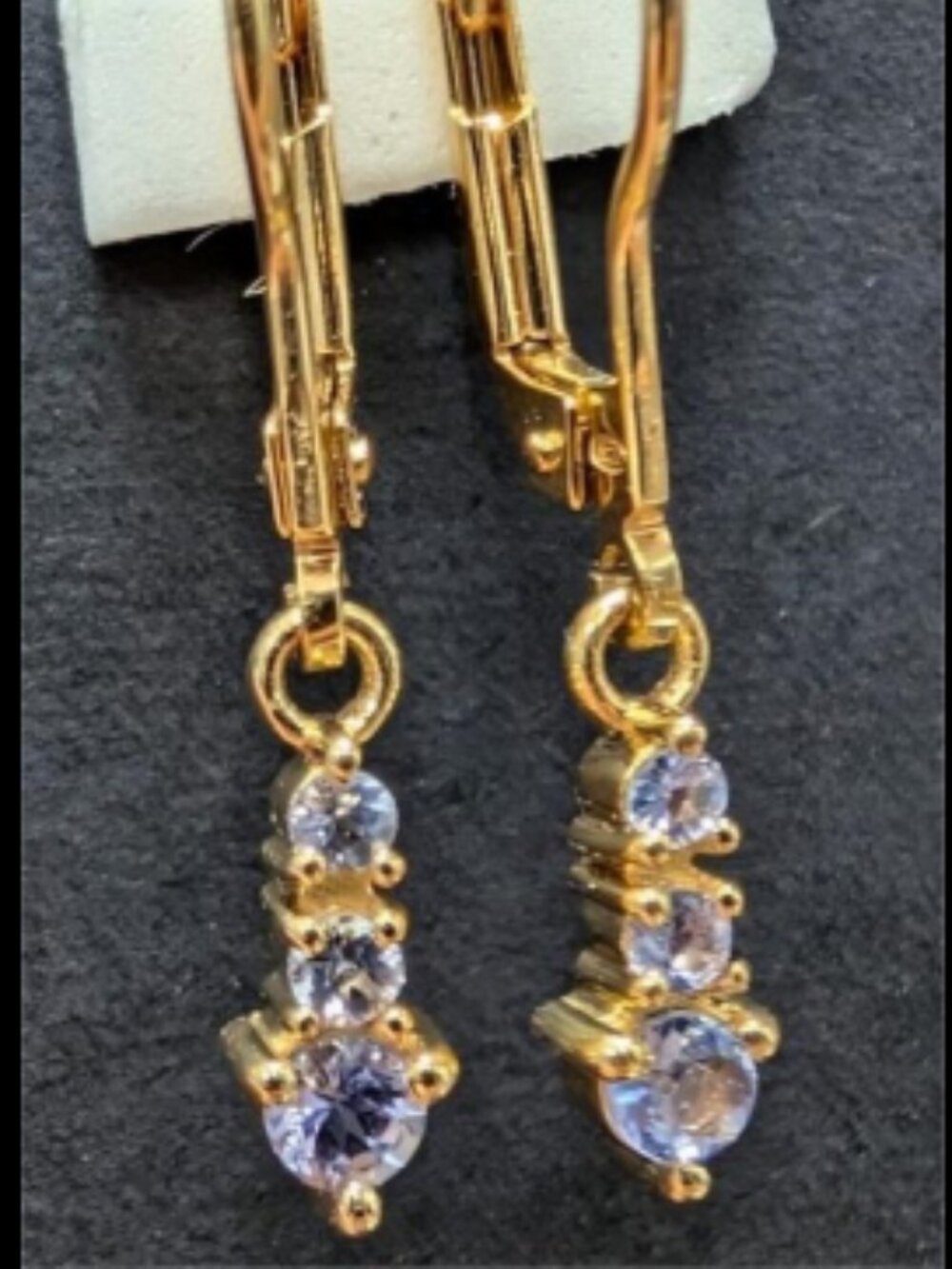 Silver Tanzanite dangle earrings